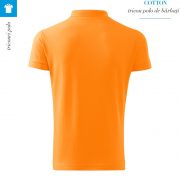 Tricou tangerine orange polo barbati, Cotton