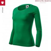 Bluza verde mediu de dama, Fit-T