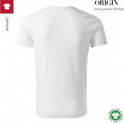 Tricou alb, din bumbac organic, Origin